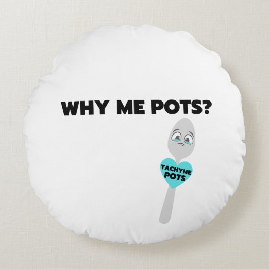 タキメスプーンはっきりしたプリント円枕 ラウンドクッション (正面)