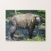 タキン、ブータンの国獣 - ヒマラヤ、アジア ジグソーパズル (横)