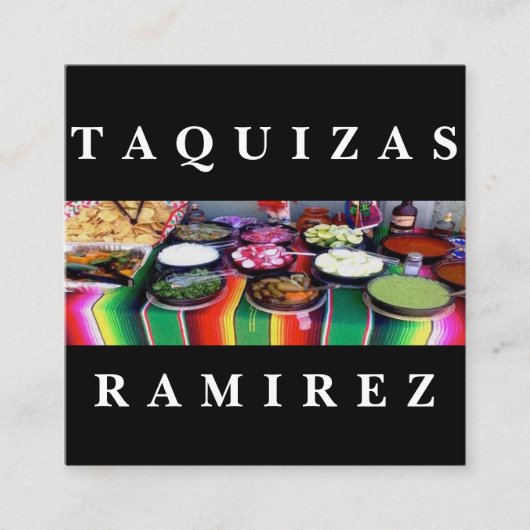 タクイサスラミレス スクエア名刺 (正面)