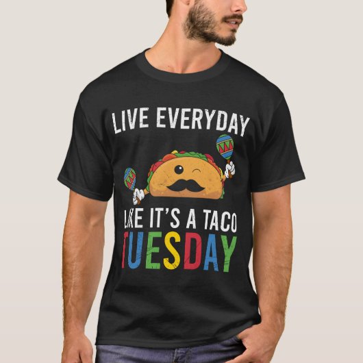 タクエスデイ メキシカン フード メイココス フレンド Tシャツ (正面)