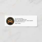 タクカラフルシーストライプ路ピンクレディータクシー運転手 スキニー名刺 (裏面)