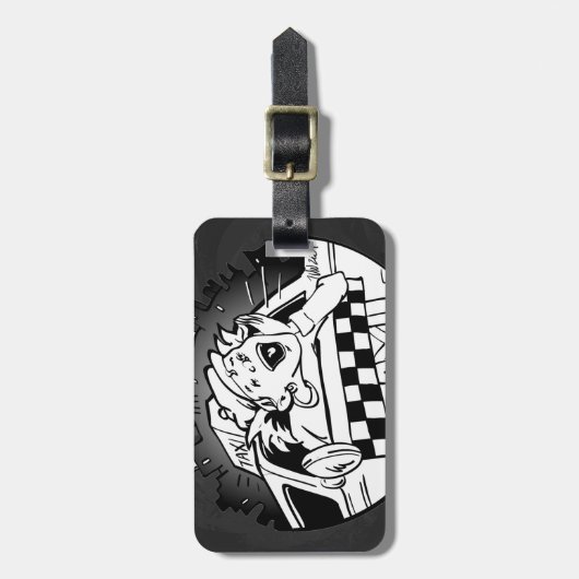 タクシガール ラゲッジタグ (正面縦)