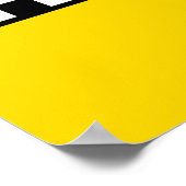 タクシサインポスタクラシックーYELLOW BLACK and White ポスター (角)