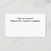 タクシモダンー運転市営タクシー 名刺 (裏面)