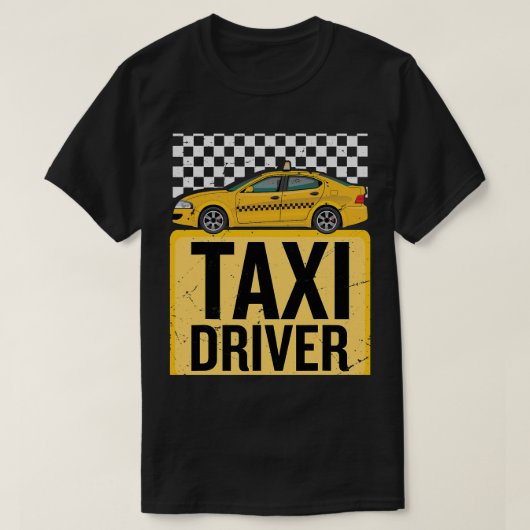 タクシーおもしろい運転手タクシー運転おもしろい運転手 Tシャツ (デザイン正面)