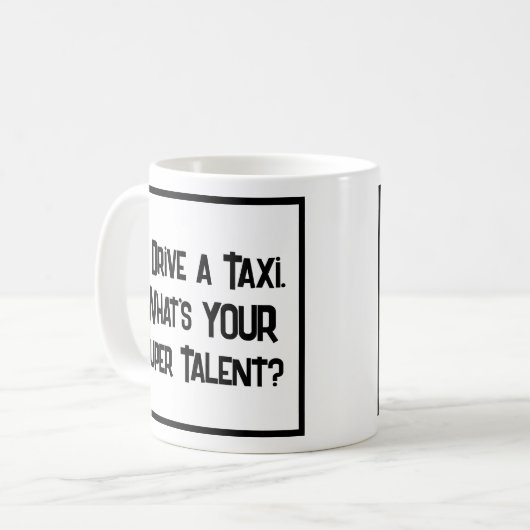 タクシーすごい運転手の才能。コーヒーマグ コーヒーマグカップ (正面左)