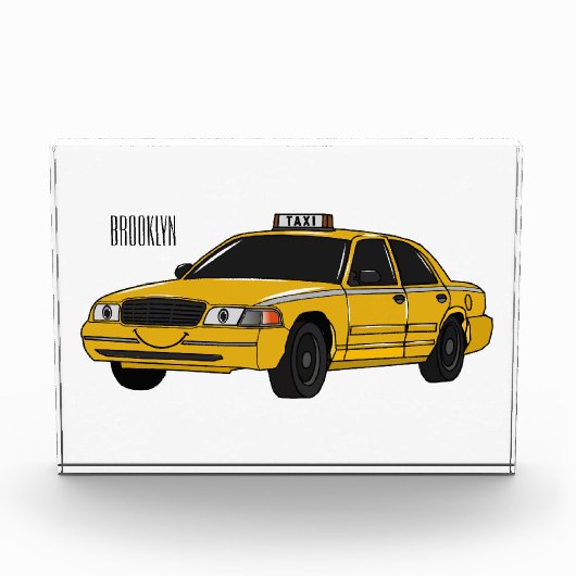タクシーのイラスト フォトブロック (正面)