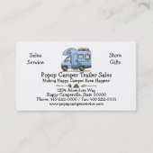 タクシーのキャンピングカーRVに 名刺 (正面)