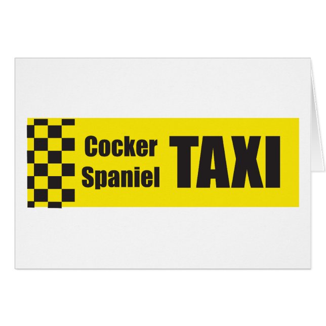 タクシーのコッカースパニエル (正面横)