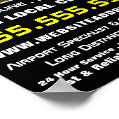 タクシーのサイン反射、タクシーのキャブ広告会社 ポスター (角)