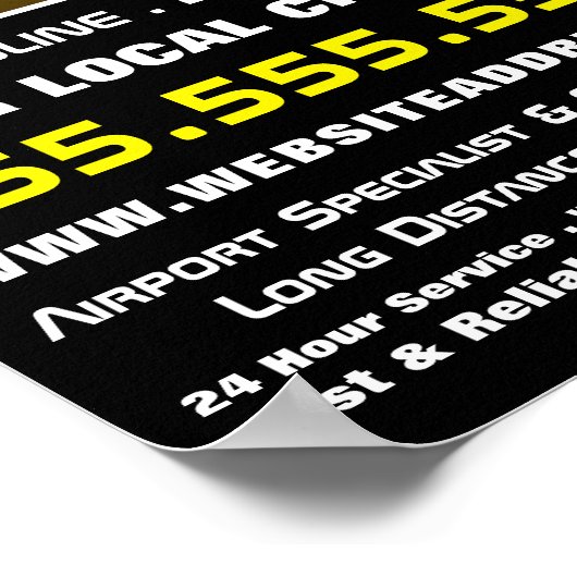 タクシーのサイン反射、タクシーのキャブ広告会社 ポスター (角)