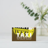 タクシーのサイン反射、タクシーのタクシー会社、価格表 名刺 (スタンド正面)