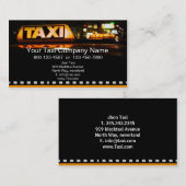 タクシーのサービス業カード 名刺 (正面/裏面)