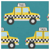. .タクシーのタクシーカー、かわいい子ども向け車 ファブリック (クローズアップ)