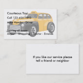 タクシーの交通機関 名刺 (正面/裏面)