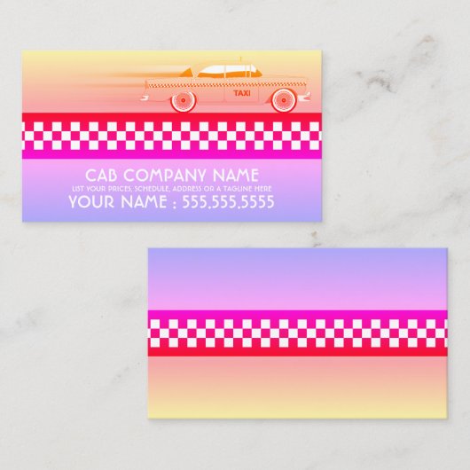 タクシーの名刺 名刺 (正面/裏面)