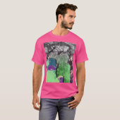 タクシーの天使の忍者のGraffikのティーのワウのピンク Tシャツ (正面フル)