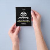 タクシーの白いロゴ(価格表付き) チラシ (手)