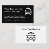 タクシーの軽い公共交通機関 名刺 (正面/裏面)