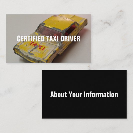 タクシーの運転手 名刺 (正面/裏面)
