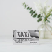 タクシーの運転者のサービス業カード 名刺 (スタンド正面)