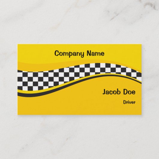 タクシーの運転者の名刺 名刺 (正面)