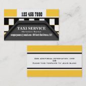 タクシーの運転者は黄色い黒を整備します 名刺 (正面/裏面)