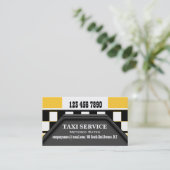 タクシーの運転者は黄色い黒を整備します 名刺 (スタンド正面)