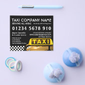 タクシーの黄色い看板(価格表付き広告) チラシ (シングル)