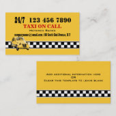タクシーの黄色の白黒#5 名刺 (正面/裏面)