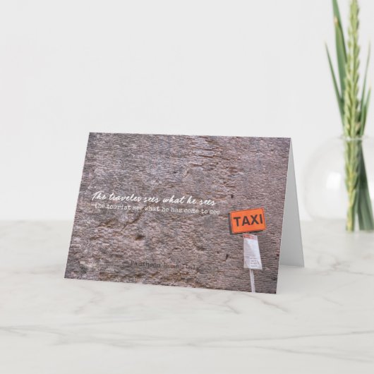 タクシーをつかまえろ グリーティングカード サンキューカード (正面)