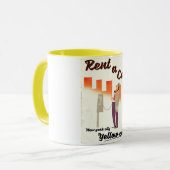 タクシーを借りろ!NYCイエローキャブポスター マグカップ (正面左)