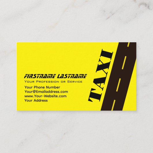 タクシーエレガント運転手のタクシー乗り場 名刺 (裏面)