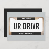 タクシーキャブサービスカーライセンスプレート ポストカード (正面/裏面)