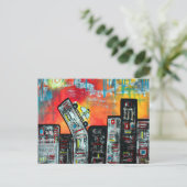 タクシーキャブシティアート ポストカード (スタンド正面)