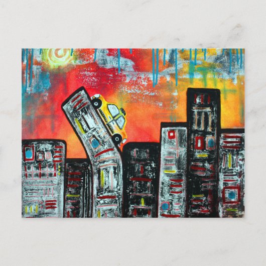 タクシーキャブシティアート ポストカード (正面)