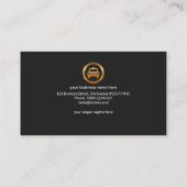 タクシーキャブダッシュボードビューナイトタイムキャブサービス 名刺 (裏面)