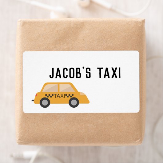 タクシーキャブパーソナライズされた差出人住所ラベル ラベル (インサイチュ)