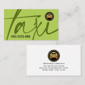 タクシーサイネージ金ゴールドタクシータクシー運転手 名刺 (正面/裏面)