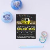 タクシーサイン，タクシーのタクシー会社，価格表 チラシ (シングル)