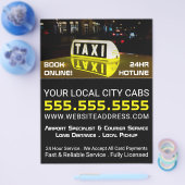 タクシーサイン，タクシーのタクシー会社，価格表 チラシ (シングル)