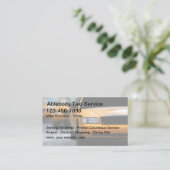 タクシーシンプル運転手の輸送業者用名刺 名刺 (スタンド正面)