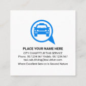 タクシータクシーのスピーチボックス運転 スクエア名刺 (裏面)