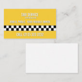 タクシータクシー運転手の白黒パターン 名刺 (正面/裏面)