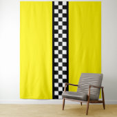 タクシーチェックストライプパターン タペストリー (インサイチュ)