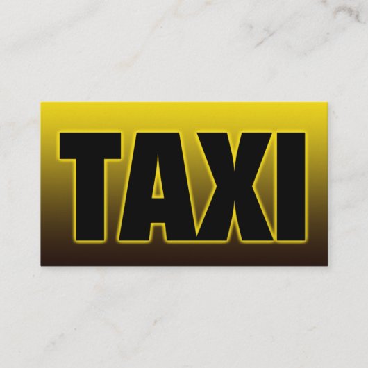 タクシードライバー タクシー運転手 黄色いタクシー 黒文字 名刺 (正面)