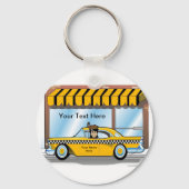 タクシーパーソナライズされたタクシー運転手 キーホルダー (正面)