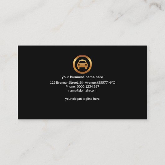 タクシービーコきらめくンライト《写真》ぼけ味タクシーサービス 名刺 (裏面)