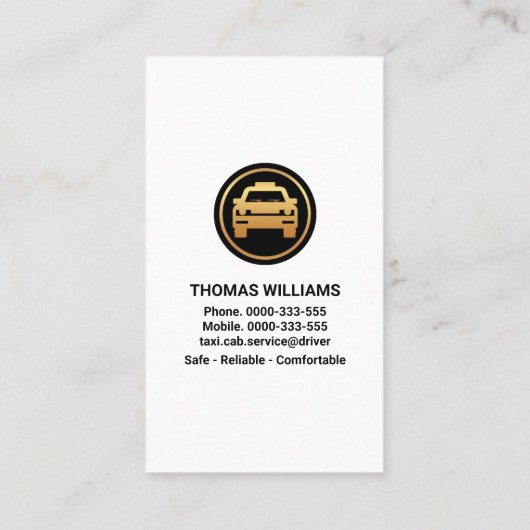 タクシー乗り場を呼び出す信号 名刺 (裏面)