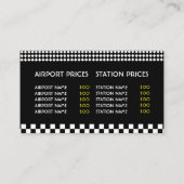 タクシー乗り場/運転手、料金表 名刺 (裏面)